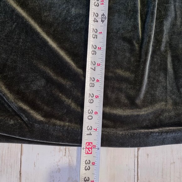 Linea Louis Dell'Olio Dark Green Velvet Skirt NEW Plus Size 3X Evening Party - Picture 5 of 7